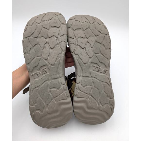 Teva Zymic Platform Slide Sandals Open Toe Men\'s Palm/Red Rock Size US13 EU47 main image 6
